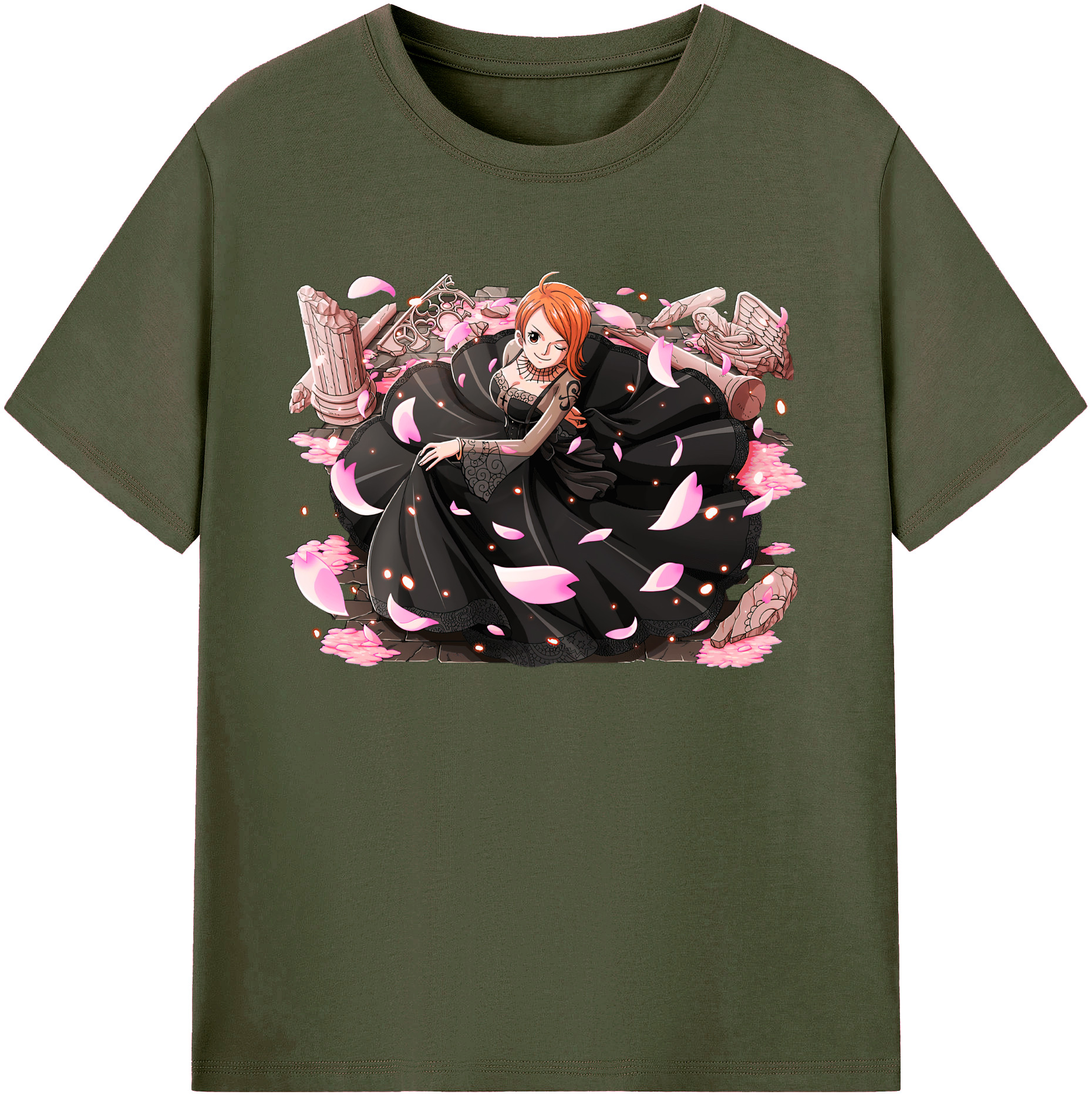 （画像用） ワンピース ナミ ONE PIECE Nami 綿100％ メンズ半袖Tシャツ｜肌触りやわらか＆通気性